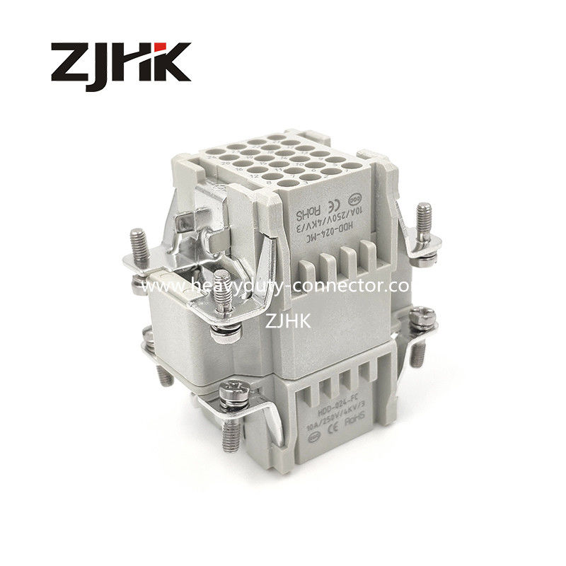 Crimp Insert Heavy Duty Multi Pin Connector Kadın ve Erkek Han Dd 24 Pos'u Değiştir